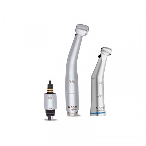 Pack 7 Turbina, Contra angulo Instrumental de Clinica Alegra Luz LED+ Autogenerada